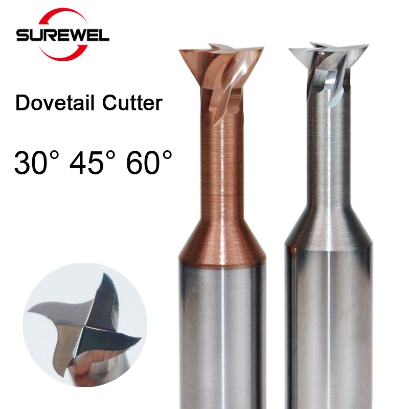 Carbide Dovetail Milling Cutter CNC Tool 30 45 60 Degree Machining Tool