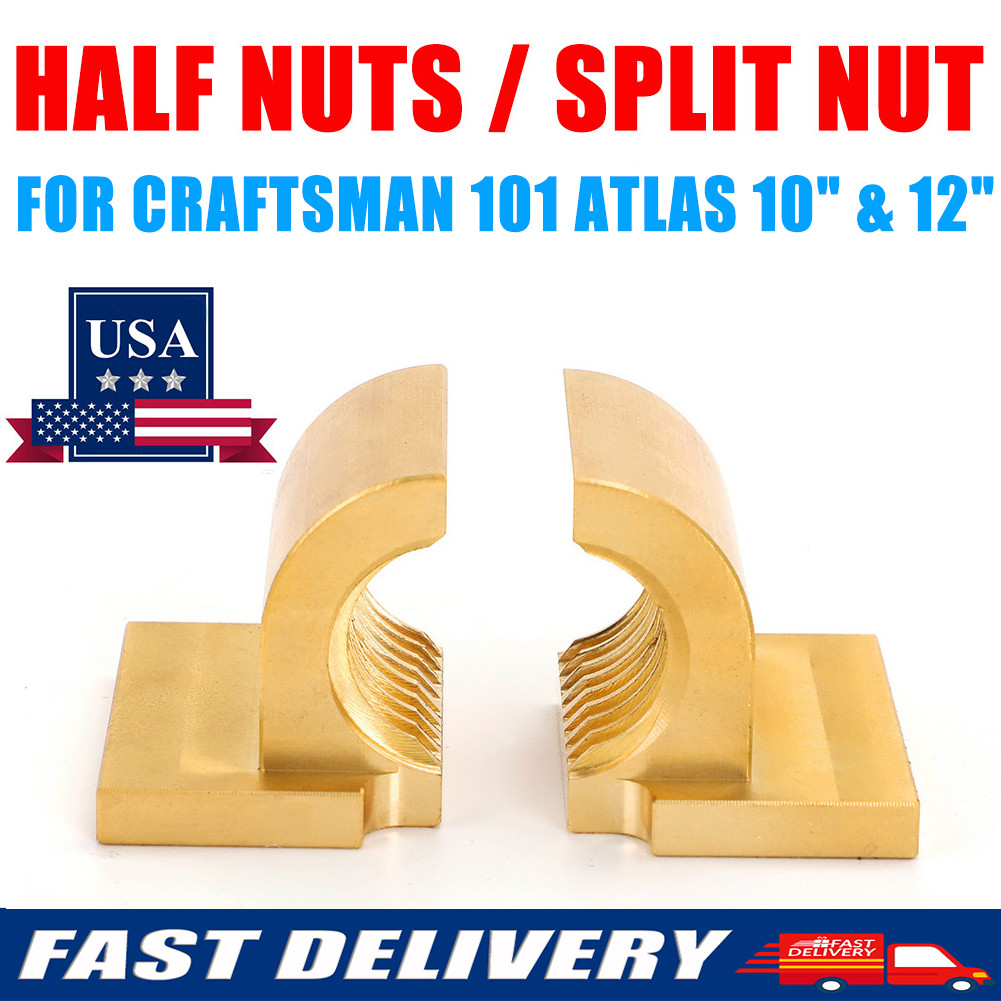 For Atlas / Craftsman 10F-12 10″ & 12″ Engine Lathe Half Nuts & Split Nut Brass