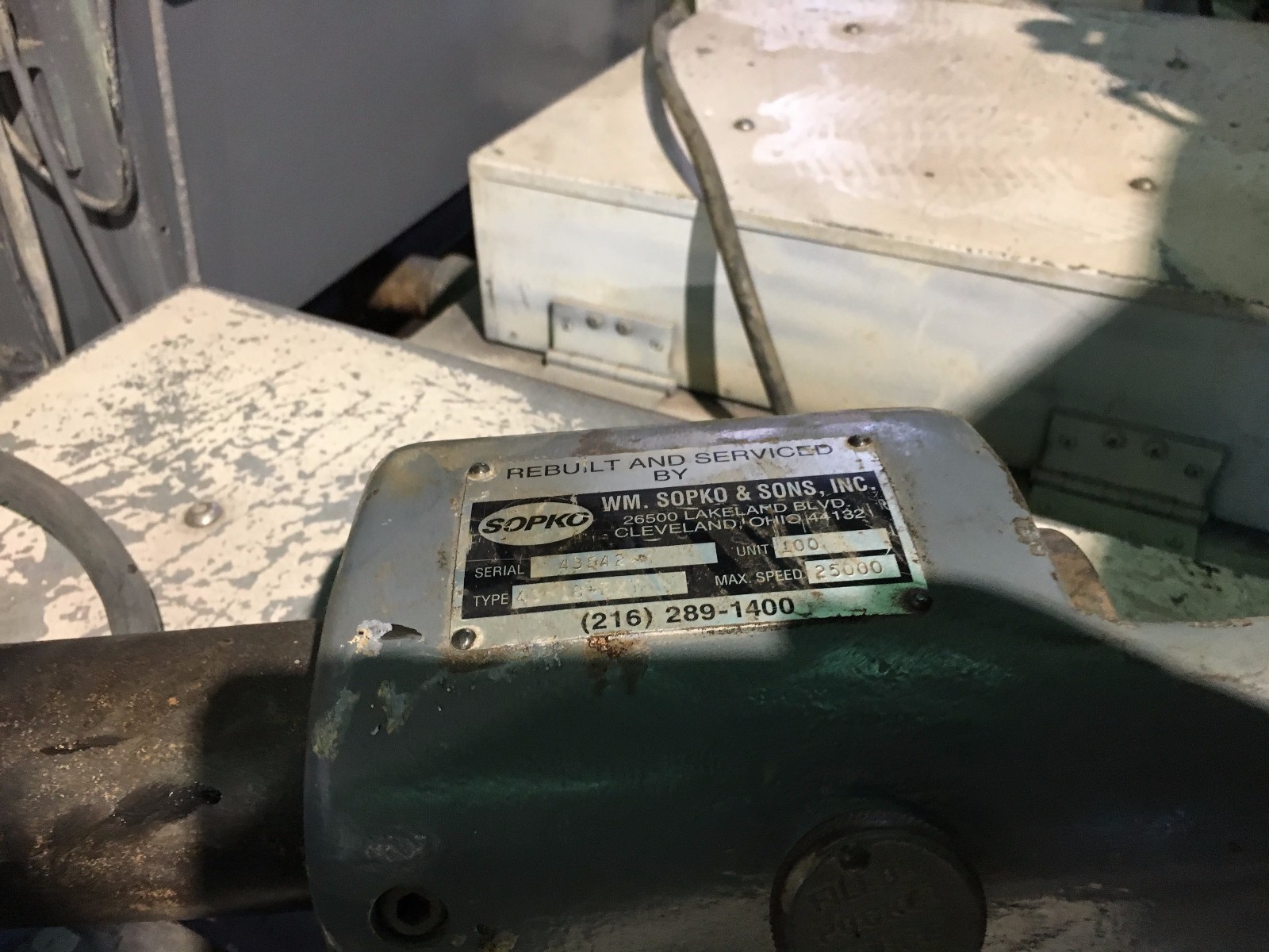 Heald Red Head Internal Grinding Spindle W.M. Spoko 25,0000 RPM