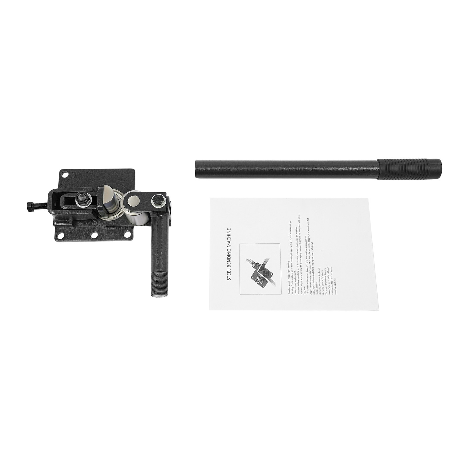 Professional Flat Bar Bending Tool,Black Metal Manual 90°Bending Machine 0–3mm