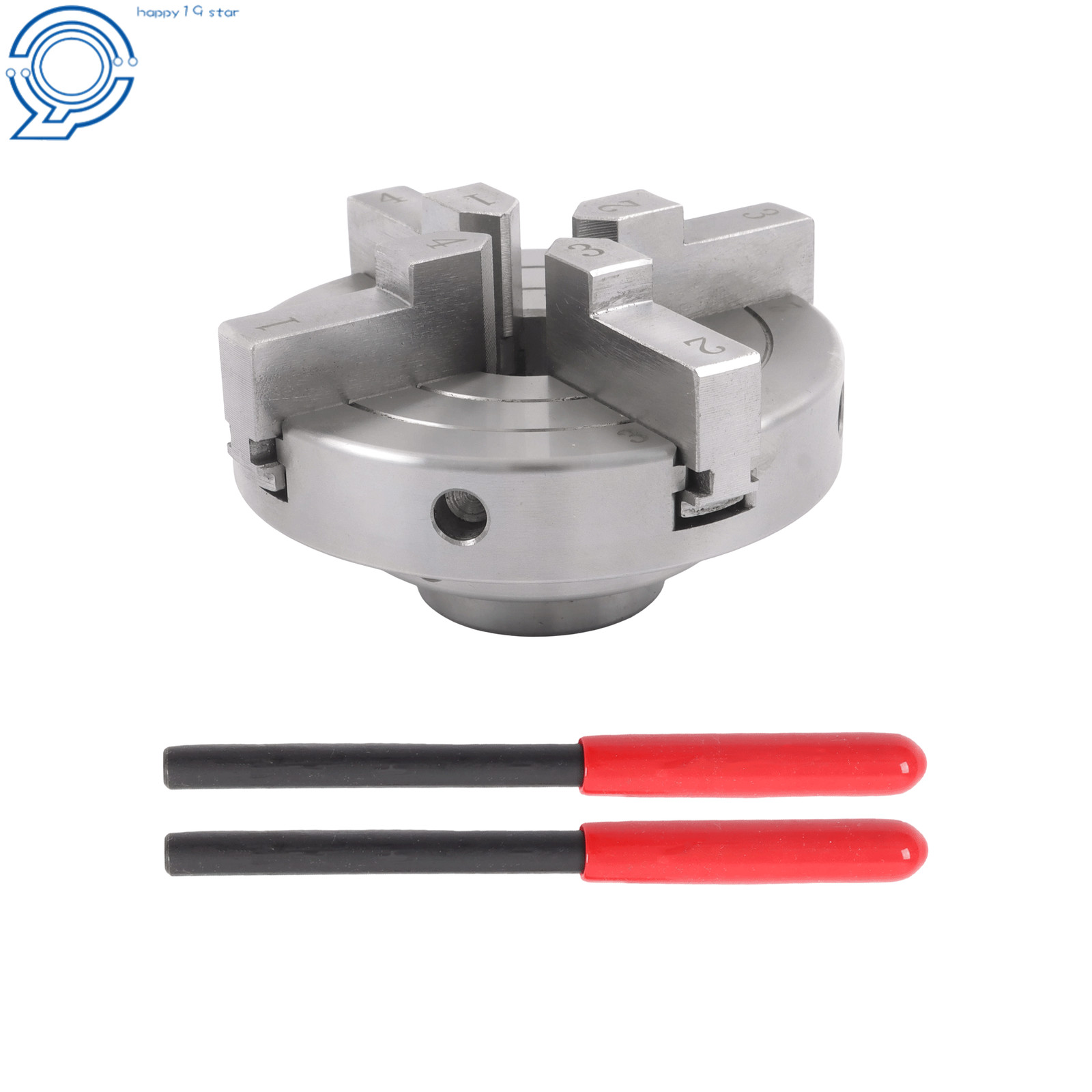 4″ Quick Change 4 Jaw Lathe Chuck Set 1×8 TPI Self Centering Thread