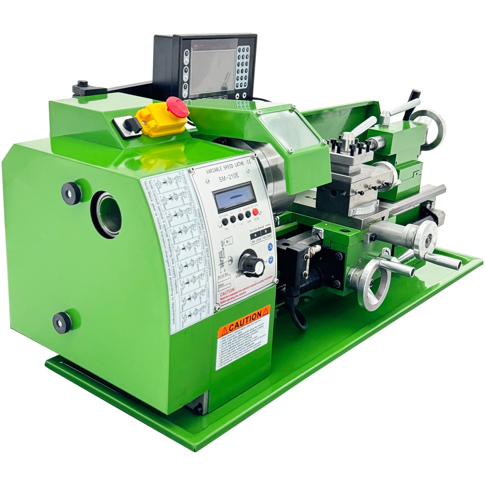 8”*16” Precision Instrument Metal Lathe Bench with Digital Grating Scale 110V