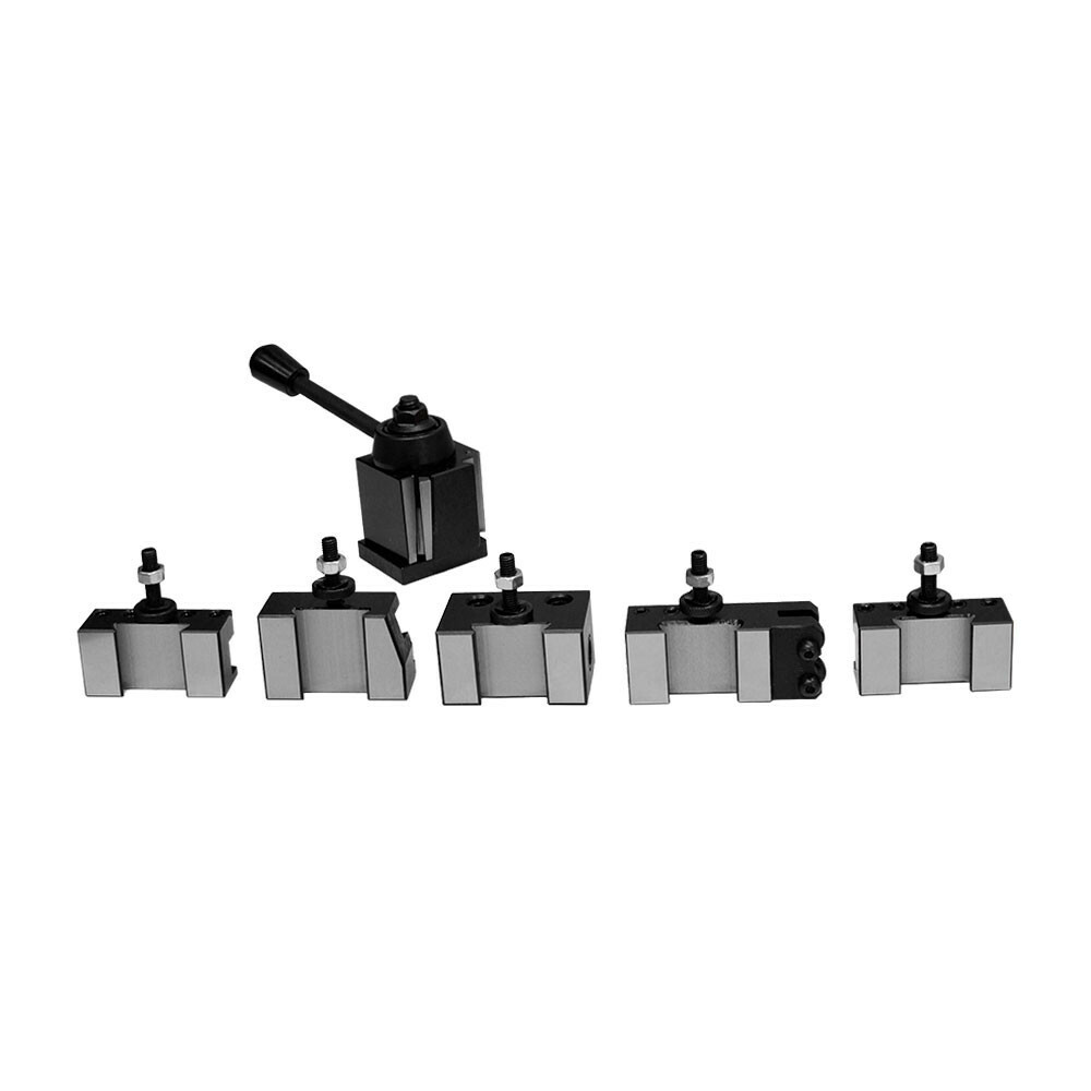 Up To 8″ Lathe OXA Wedge Type Quick Change Tool Post Set CNC #000 Knurling