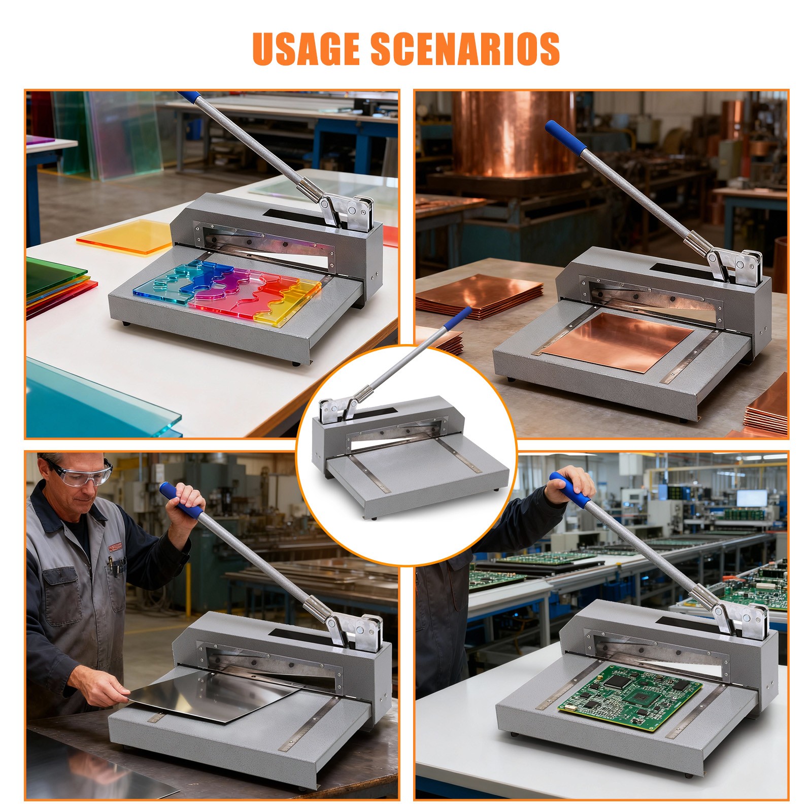 Metal Steel Aluminum Copper Sheet Cutter Heavy Duty Guillotine Paper Cutter