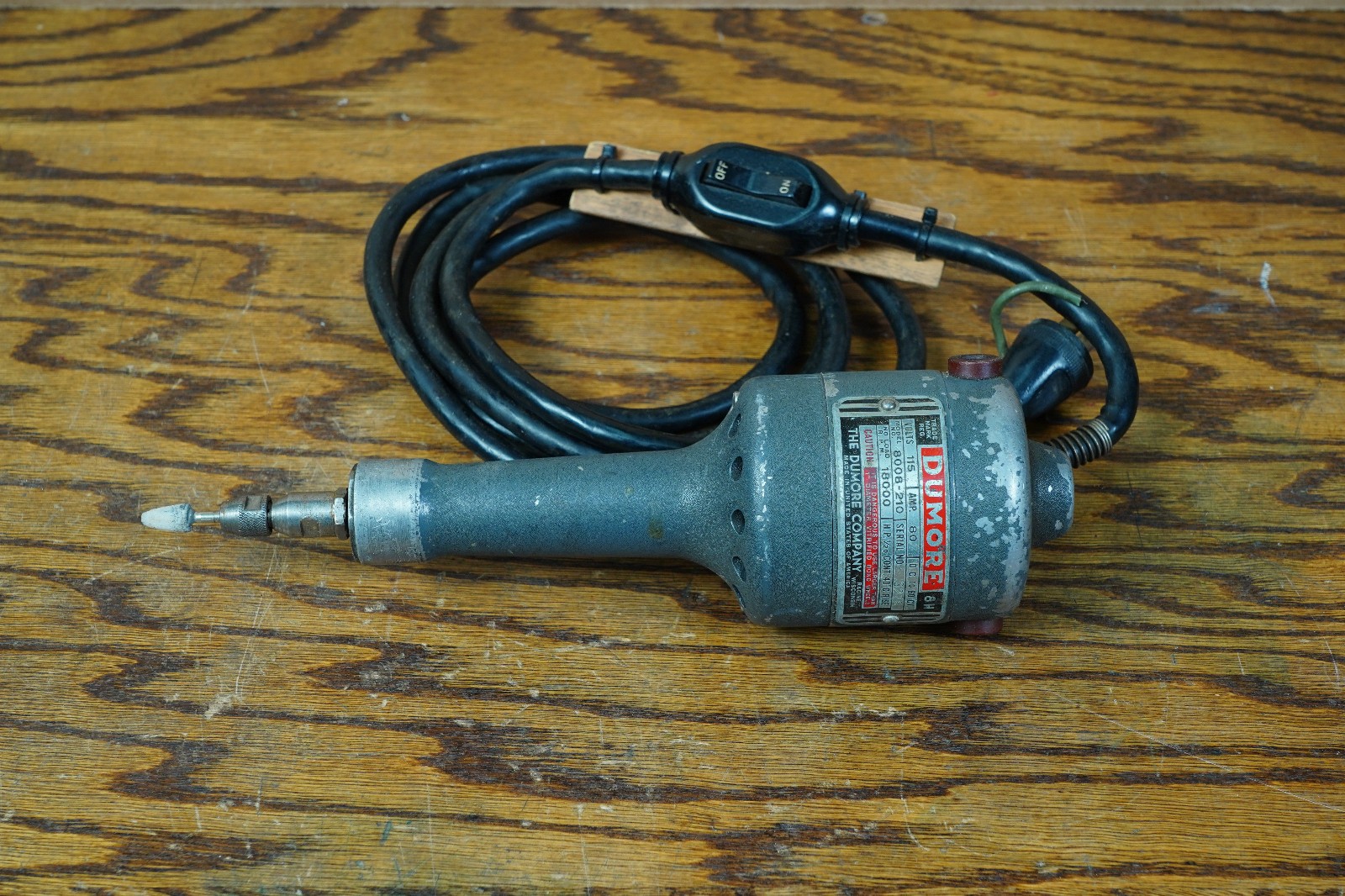 Dumore Hand Held Rotary Grinder 18,000 RPM Model 8008-210