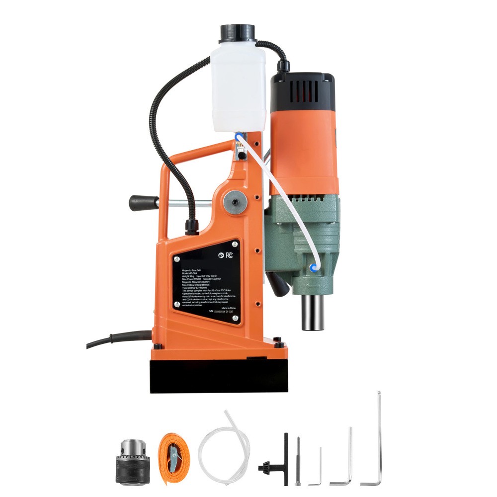 1550W Magnetic Drill 2 Inch Coring Diameter 2922 lbf Magnetic Force 0-550 RPM