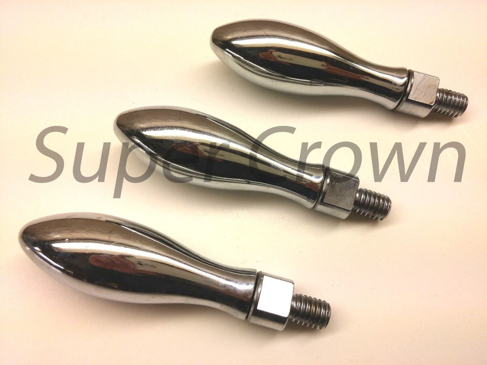 Set of 3pcs Chrome Plated Revolving Grip, 3/8 In Thread for Import Mill Machine