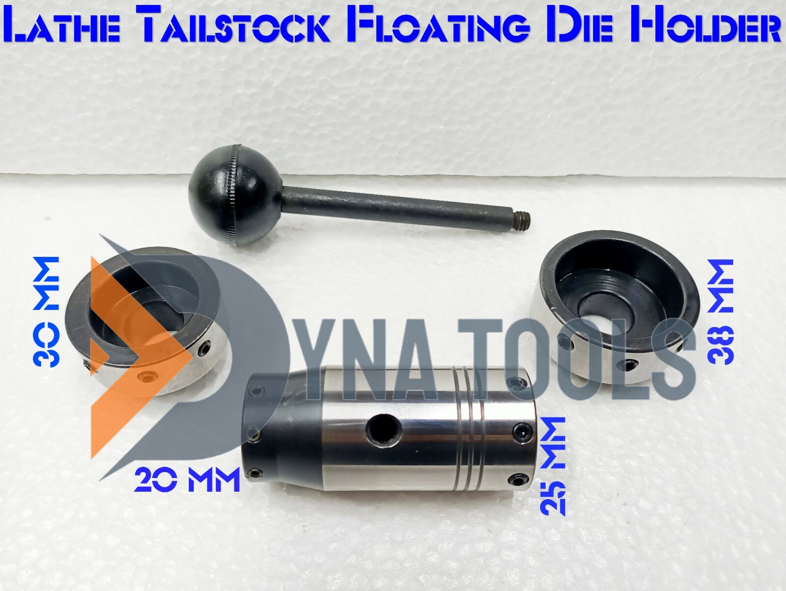 Lathe Tailstock Floating Die Holder Set 2MT Shank -Hold Dies 20mm,25mm,30mm,38mm