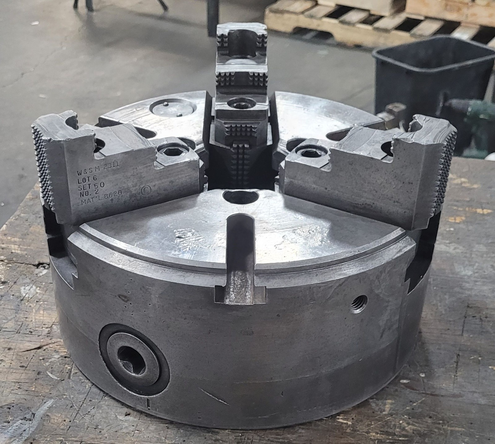 12in Cushman Lathe Chuck – 3 Jaws A1-8 Back