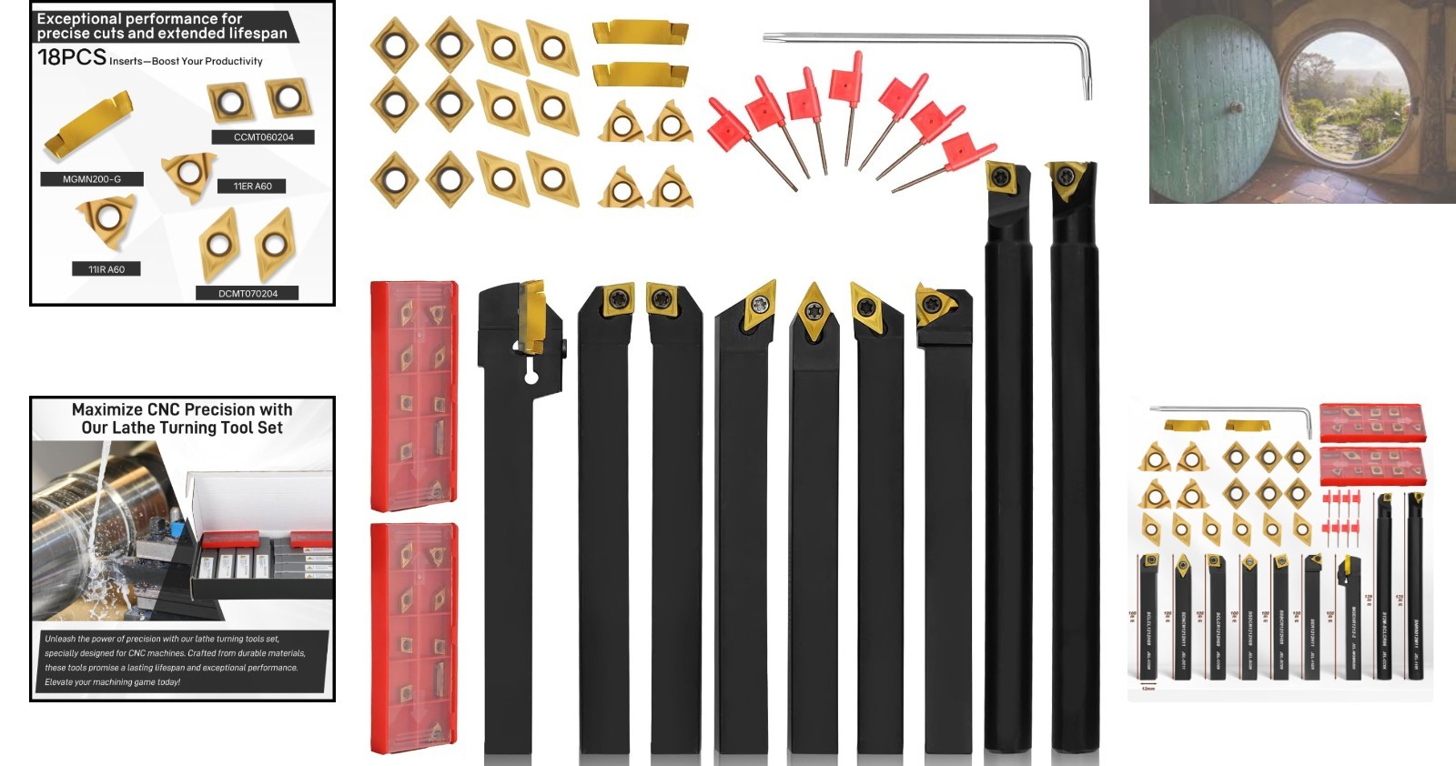 Versatile Lathe Turning Tool Set for Pros & DIYers—Smooth Cuts & User-Friendly