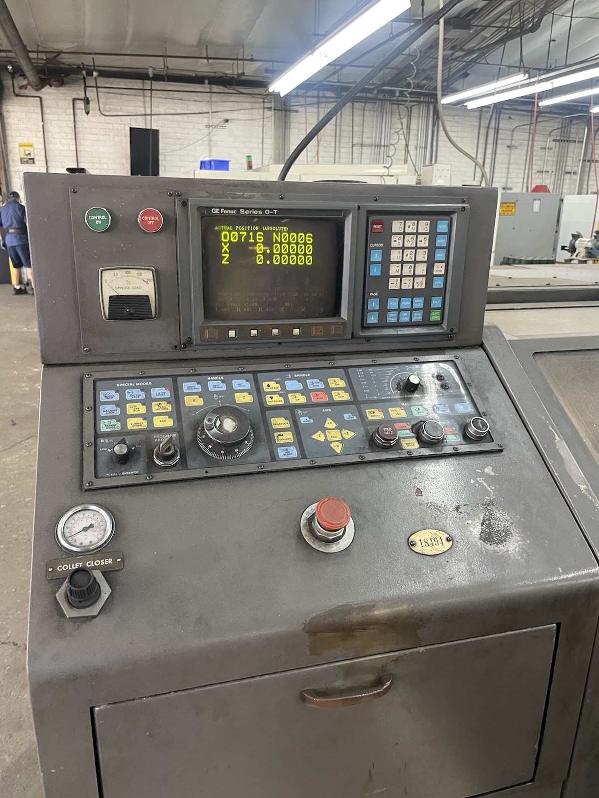 Hardinge Super Precision CNC Lathe, model CS-GT, with GE FANUC Series O-T