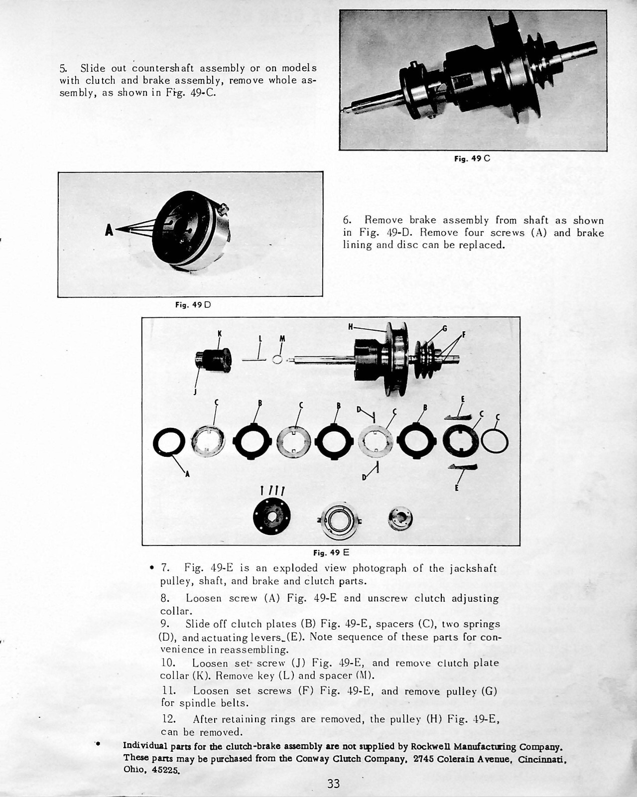 14in Metal Cutting Lathe Operator Maint Manual Fits Rockwell 25-49X PM-414