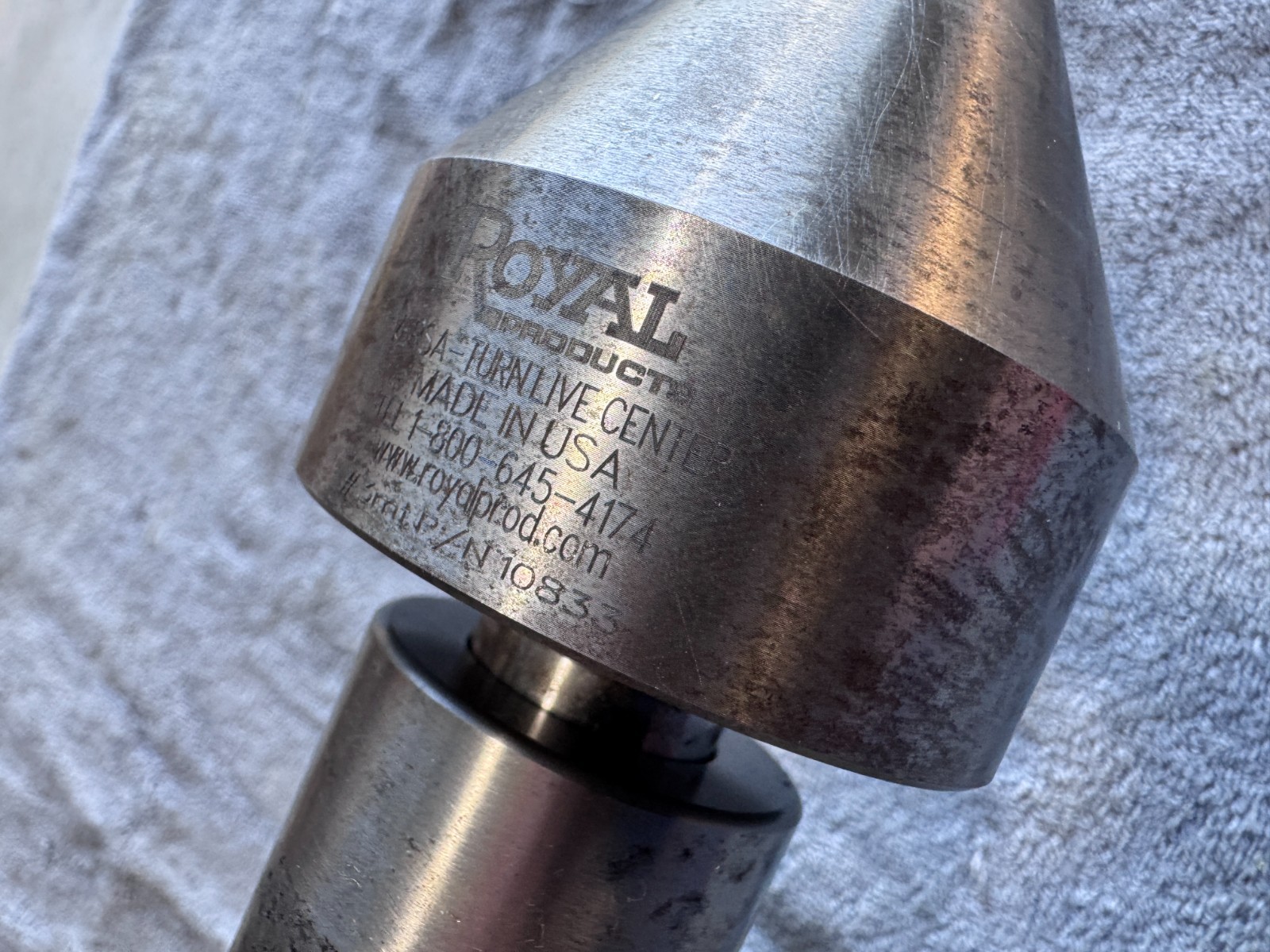 Haas HTS6 Manual Tailstock with Royal Versa-Turn Live Center #3 Morse Taper
