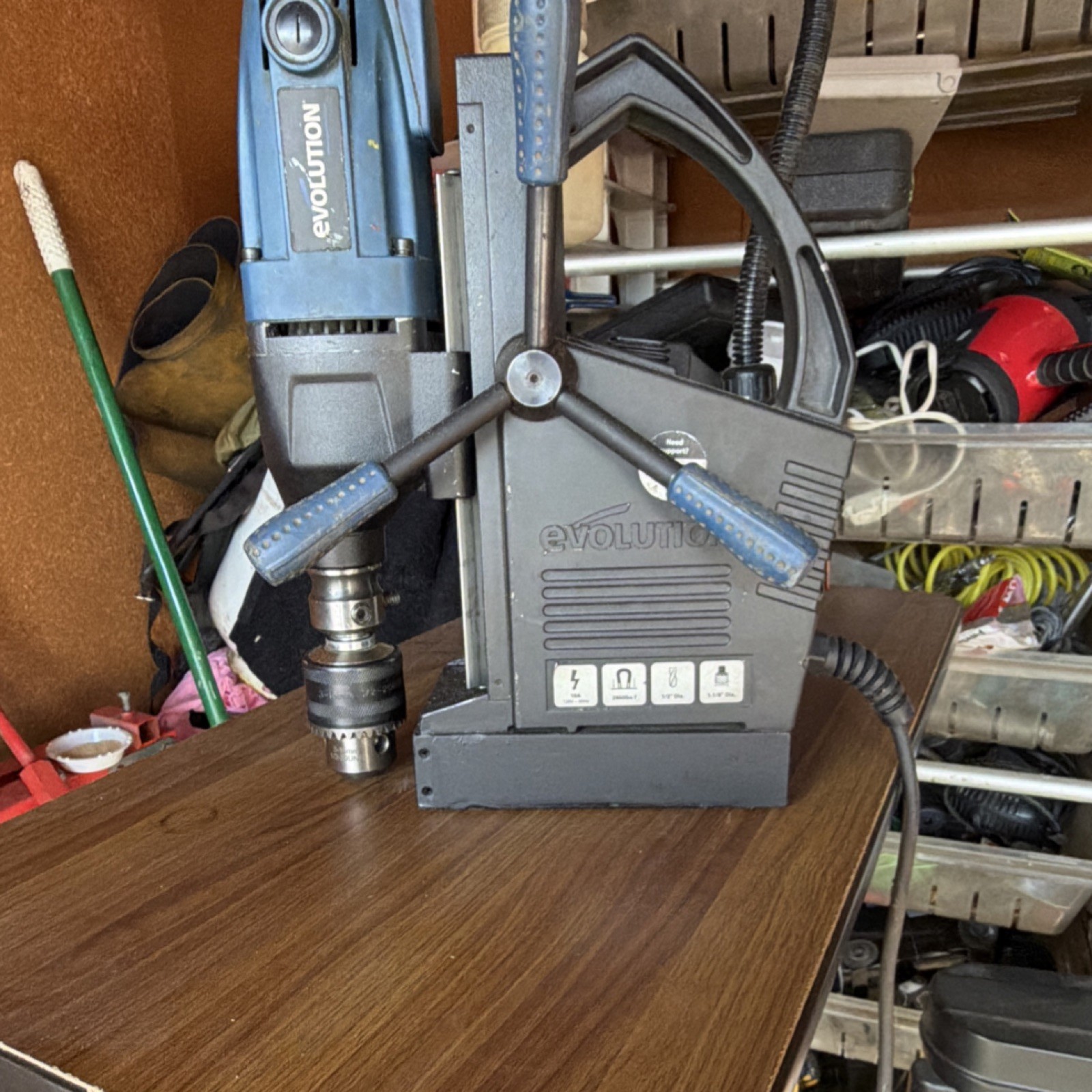 Evolution S28MAG Magnetic Drill Press, Electric Manual Control, 1/2 in Chuck