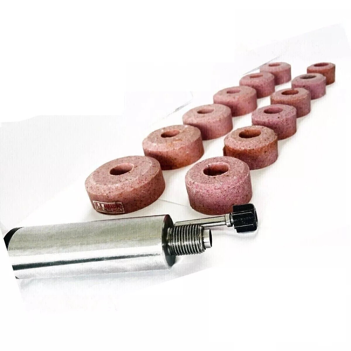 Valve Seat Pink Grinding Wheels Set 12 Pcs Sioux Stone Holder Star Drive 11/16″