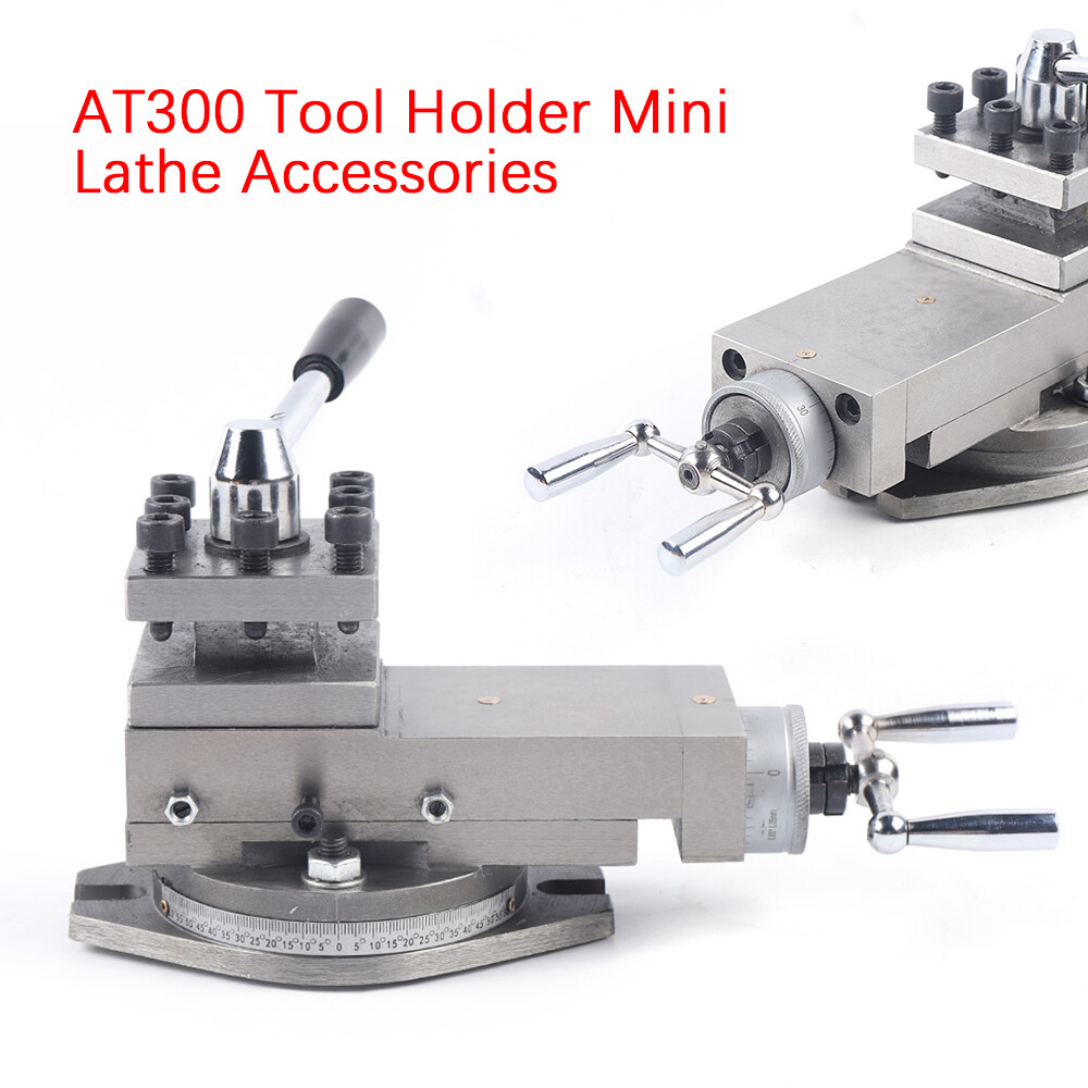 Metal Lathe Machine Tool Holder 80mm Universal AT300 Lathe Tool Post Assembly