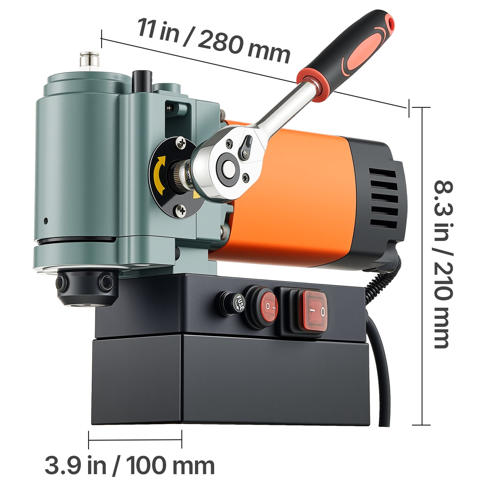 Low Profile Magnetic Drill Press Mag Drill Press 1300 W 1.4 in Boring Dia