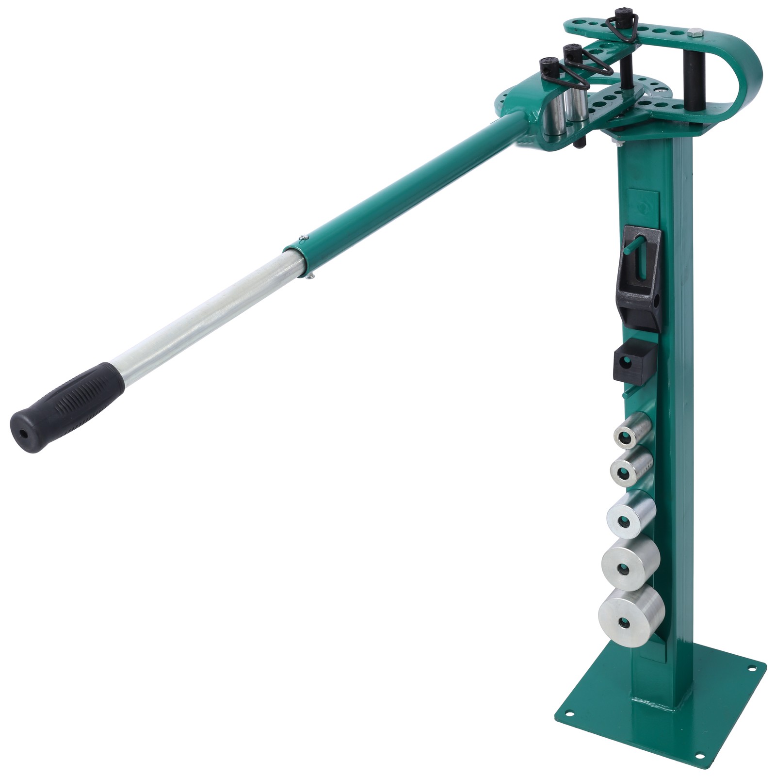 Green Pedestal Floor Compact Bender 7-Dies Versatile 44 Ft. Mount Telescoping Ha