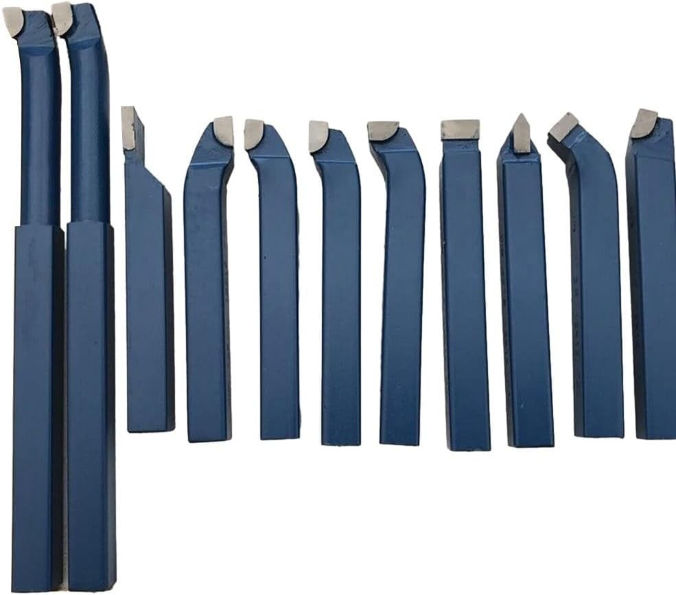 11Pcs 1/2” Carbide Metal Tool Knife Set for Mini Lathe Cutting Turning Tools