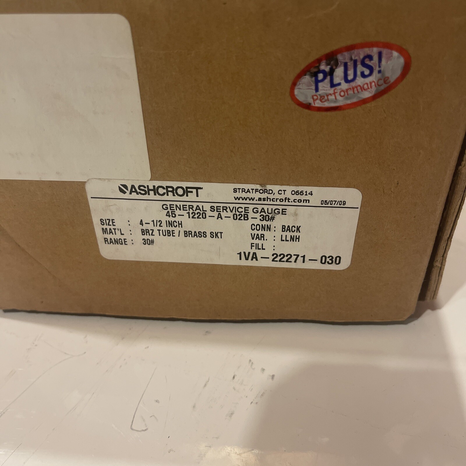 DFW-ASHCROFT 45-1220-a-02B-30 PSI General Service GAUGE 4.5” 1VA-22271-030