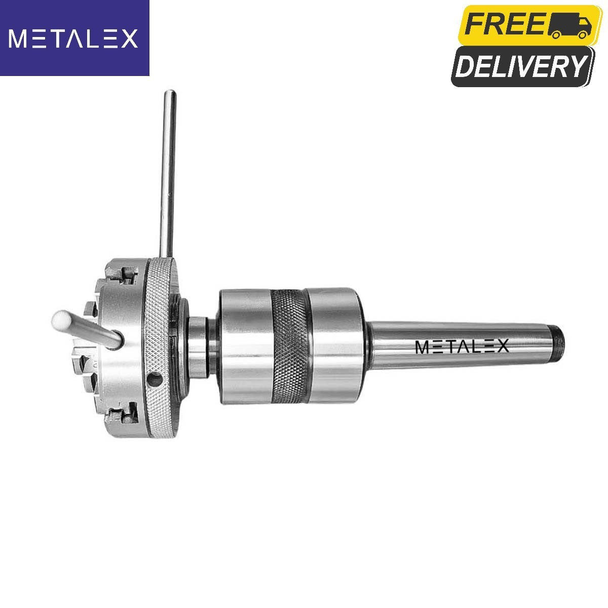 2″ 3 Jaw Self Centering Lathe Chuck MT3 Live Revolving Center Tailstock Adapter