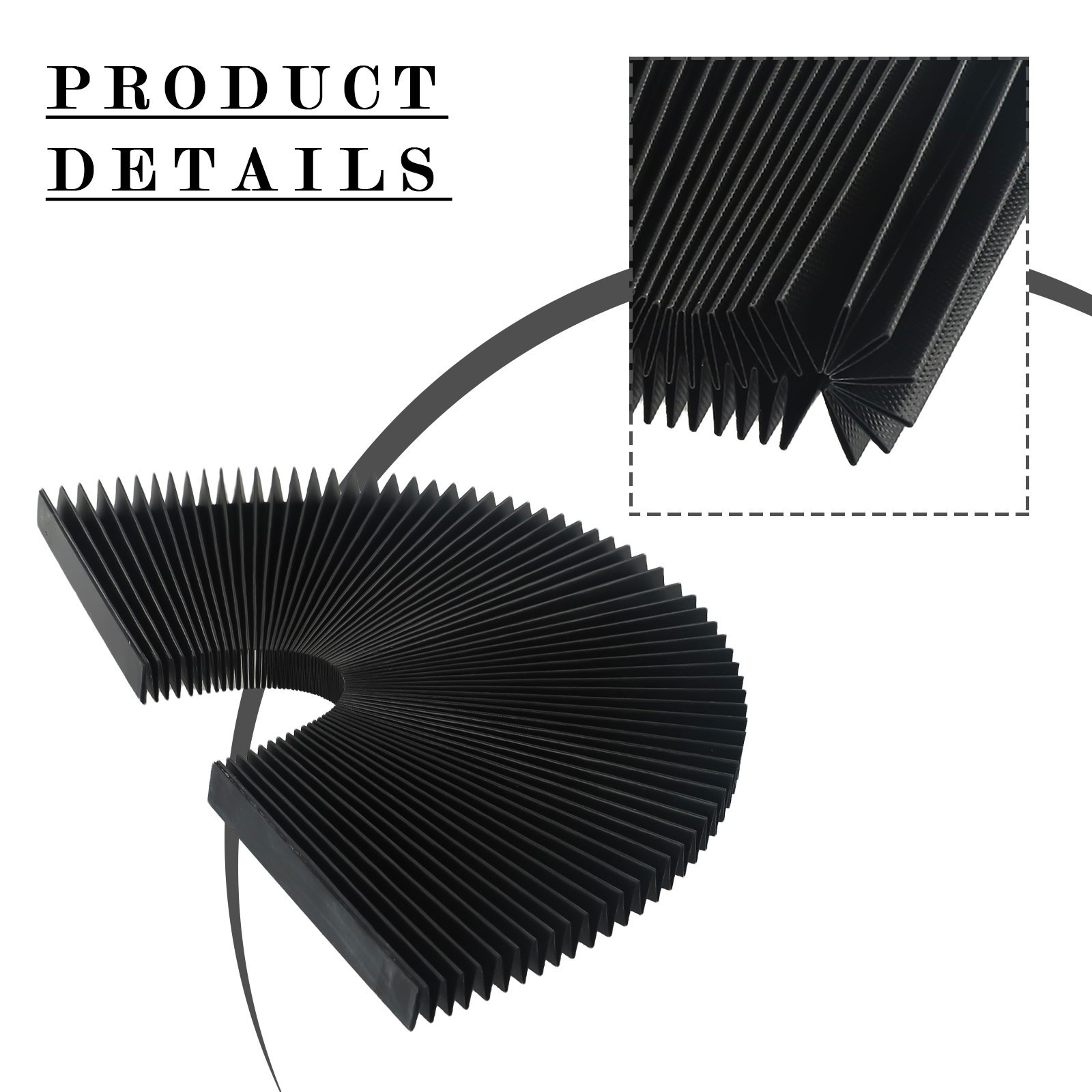 Milling Machine Flexible Protective Flat Accordion Bellows Cover Tool