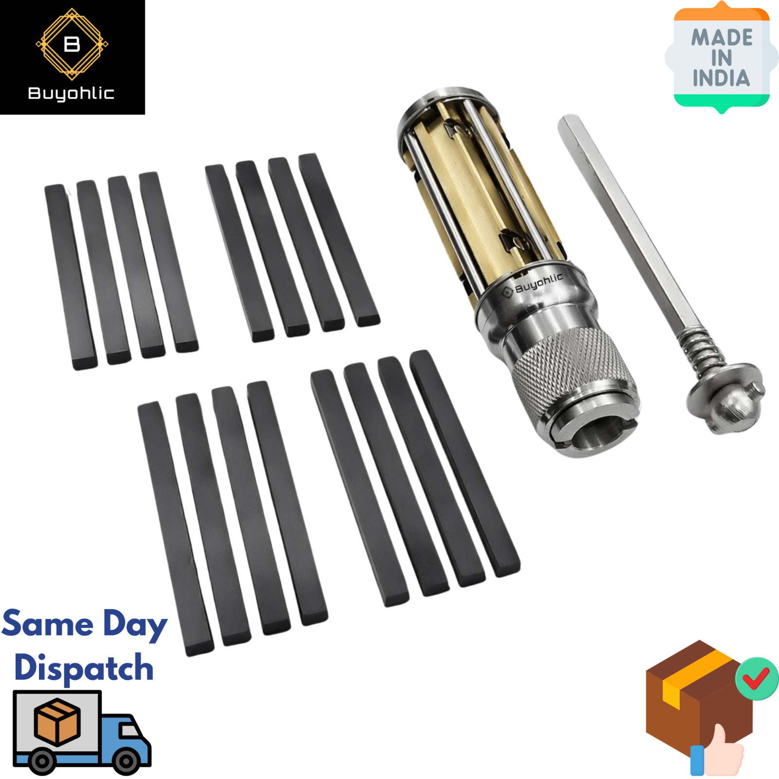 Hone Kit 50mm To 75mm Cylinder Engine Honing Machine plus Honing Stones 4 Set