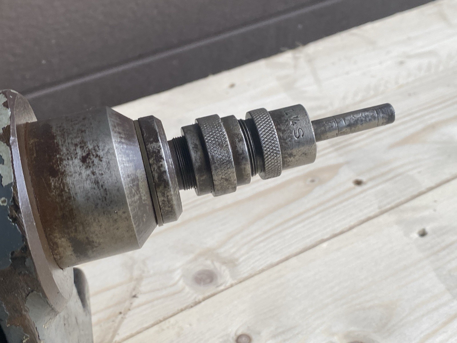 Vintage Lathe Milling attachment Part Grinding Polishing Arbor Flat Belt Spindle