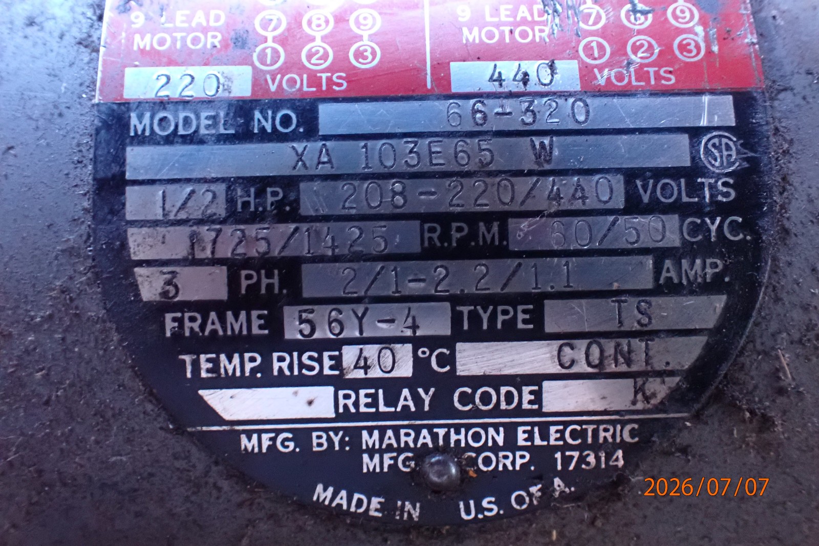 OLDER DELTA ROCKWELL 66-320 1/2″ DUAL SHAFT 3 PHASE ELECTRIC MACHINE MOTOR 56Y