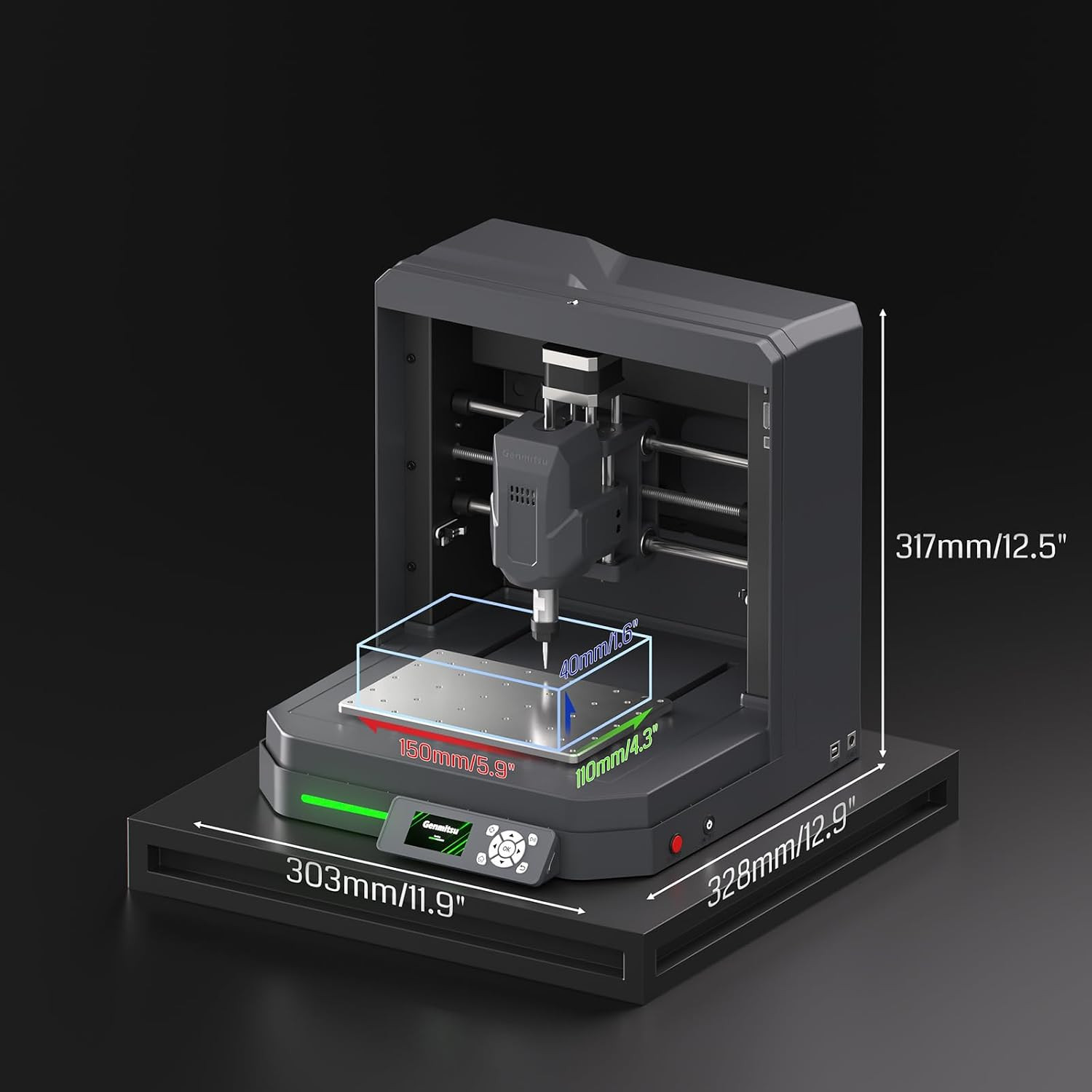 Cubiko CNC Router Machine with Enclosure, PCB Milling Machine, Smart Desktop CNC