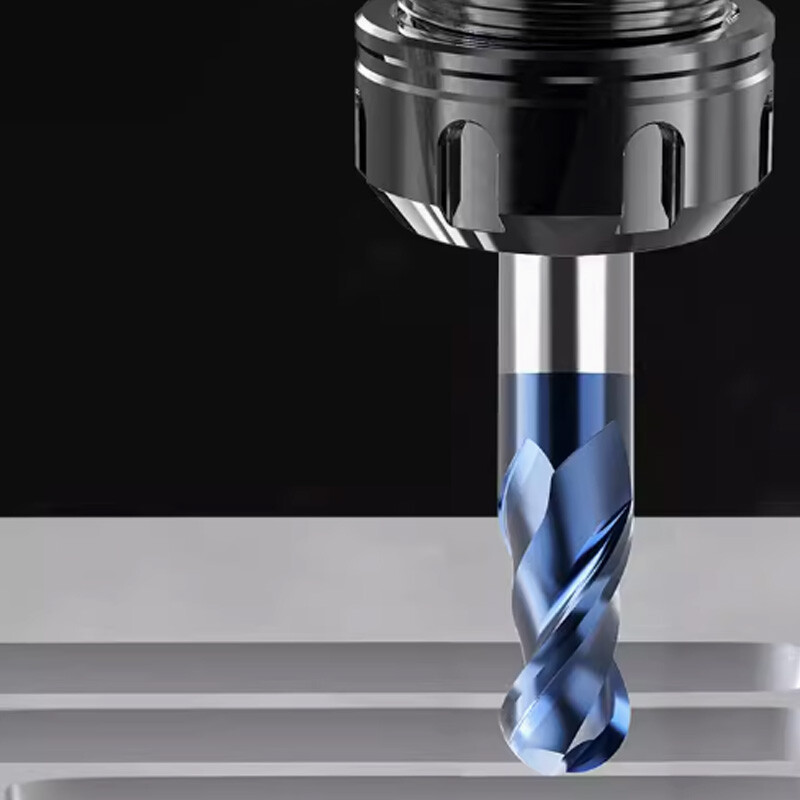 2 Flute Ball Nose End Mill Solid Carbide Milling Cutter Bit TiSiN Coating CNC