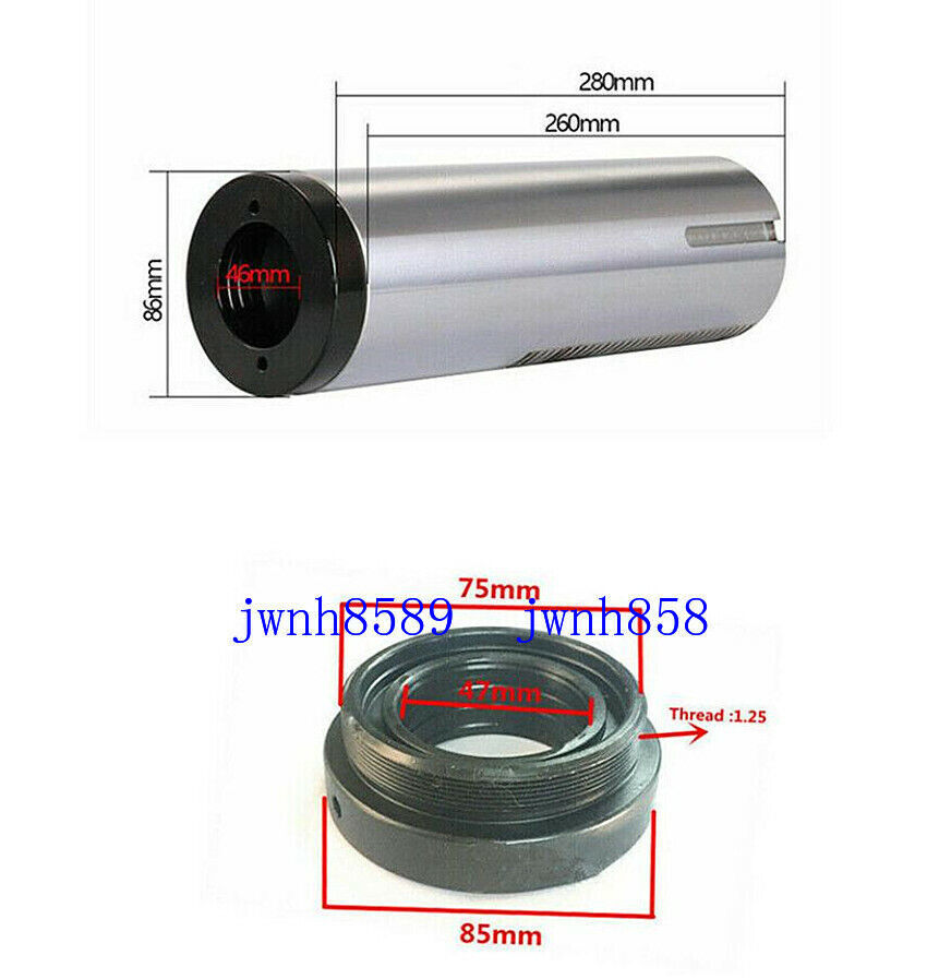 1Set Milling Machine Part Spindle Barrel & Spindle Lock Nut For Bridgeport Tool