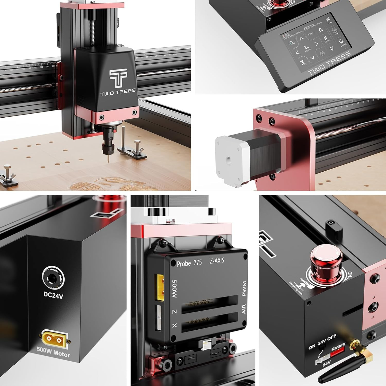 TTC450 Pro CNC Router with Touch Screen & Stamp Kit – 800mm/min Speed