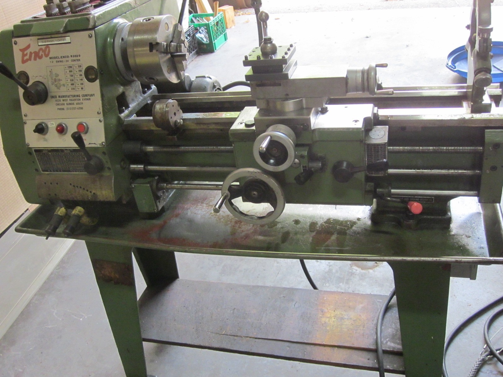 ENCO Toolroom Lathe 12″ X 24″ with powerfeed and threading options