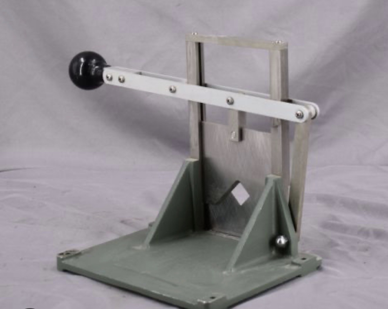 Vintage Manual Guillotine Shear Cutter Bench Top Metal Plastic Leather