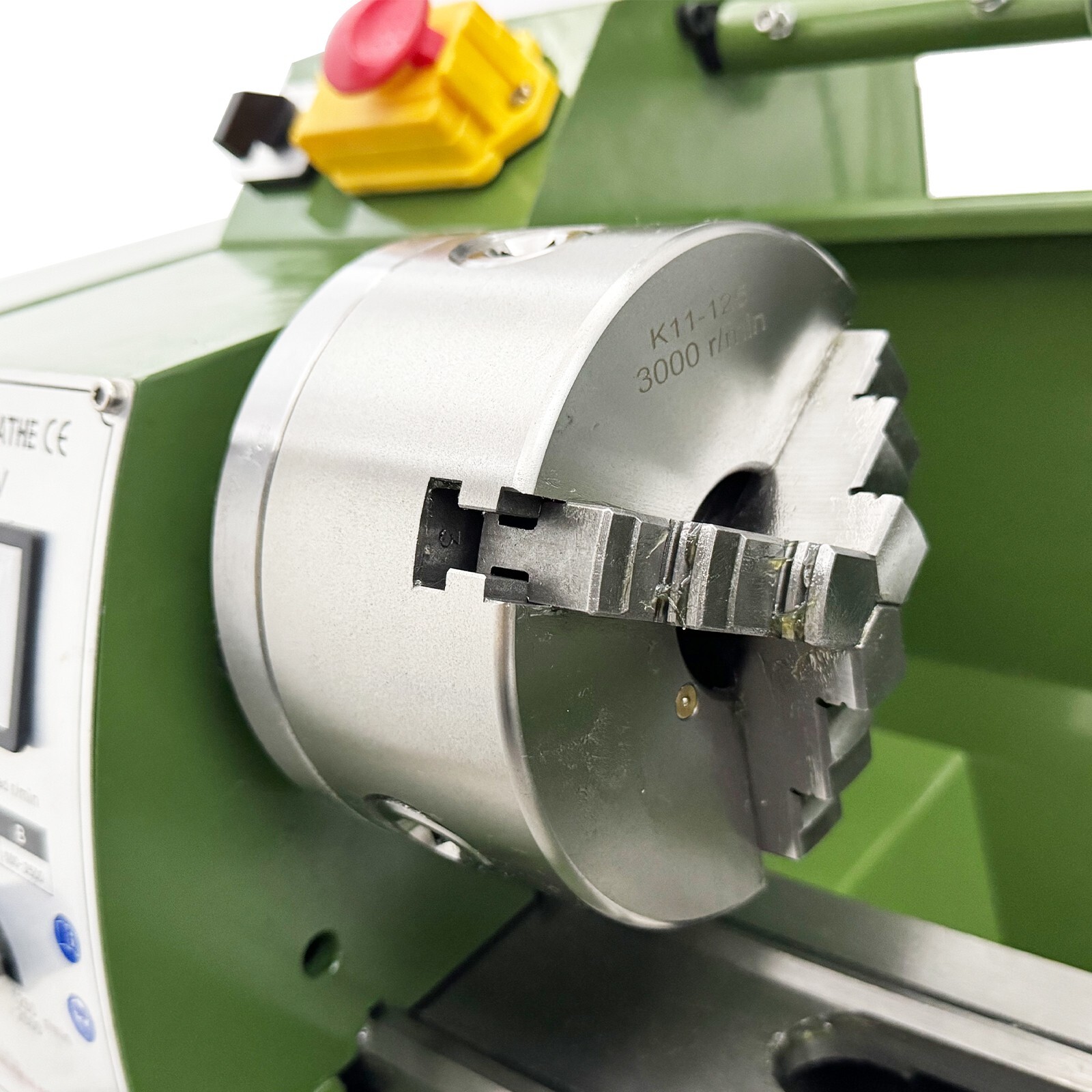 110V 1100W 8″*29.5″ Double Chuck Precision Metal Bench Lathe with Grating Ruler