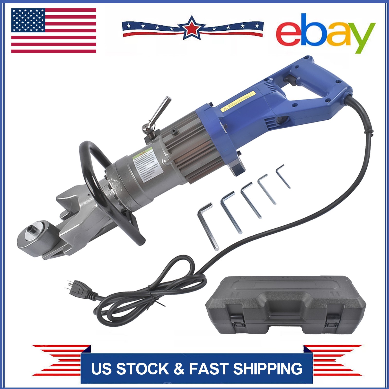 For Rebar Steel Bender 900W RB16mm 5/8″ Electric Hydraulic Hand Held 0°-130°