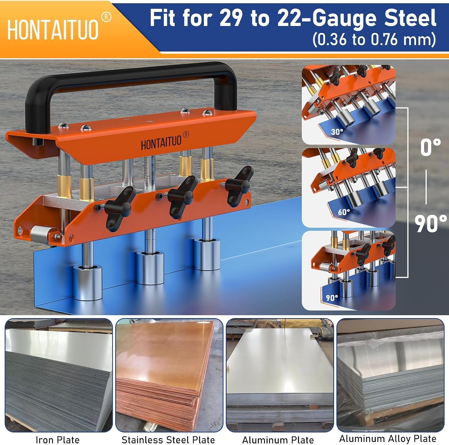Heavy-Duty Metal Bender with Accurate Depth Gauge – 29 to 22 Gauge Compatibility