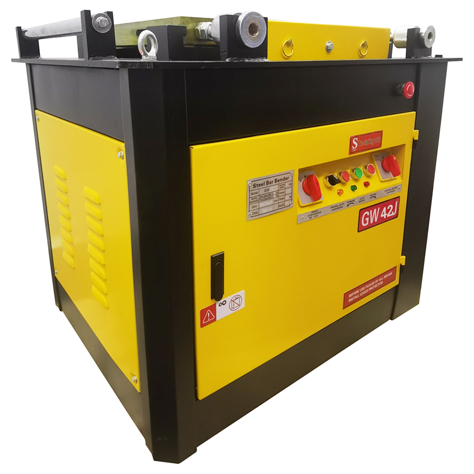 Electric Rebar Bending Machine 220V 3PH Hoop Steel Bar Bender Diameter 6-40mm