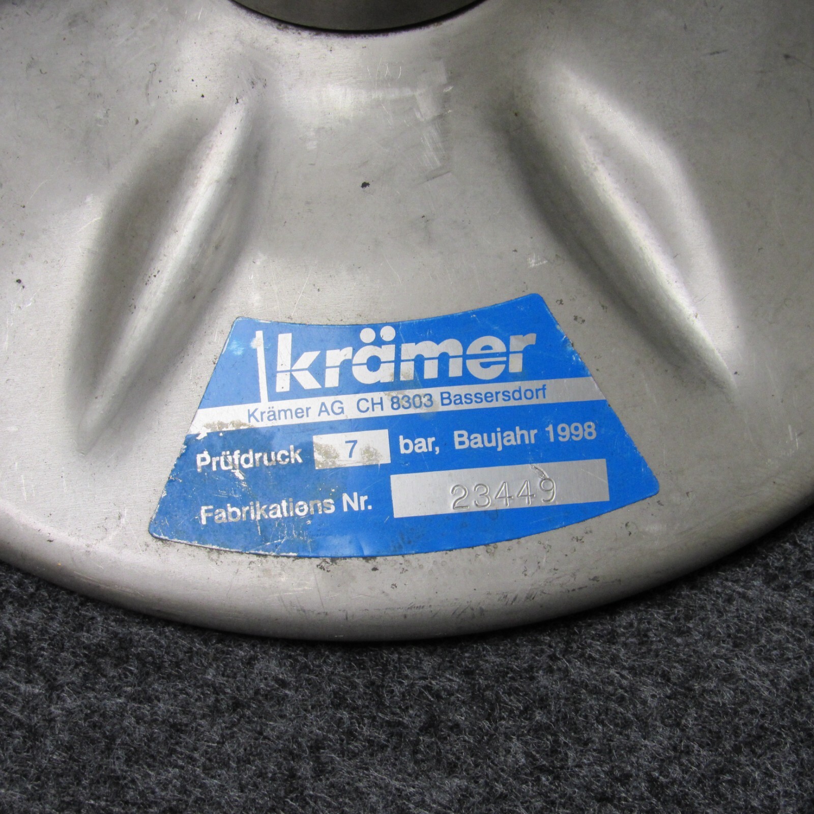 Charmilles Robofil 310 Wire EDM (1) Filter Cover Lid Kramer OE Stainless