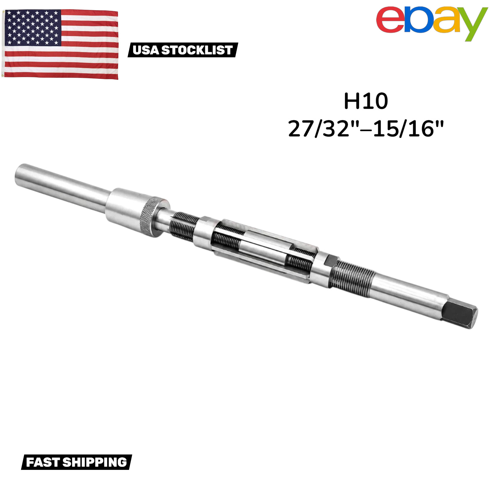 Adjustable Hand Reamer H10 with Solid Pilot Sleeve | M42 HSS Expanding King Pin