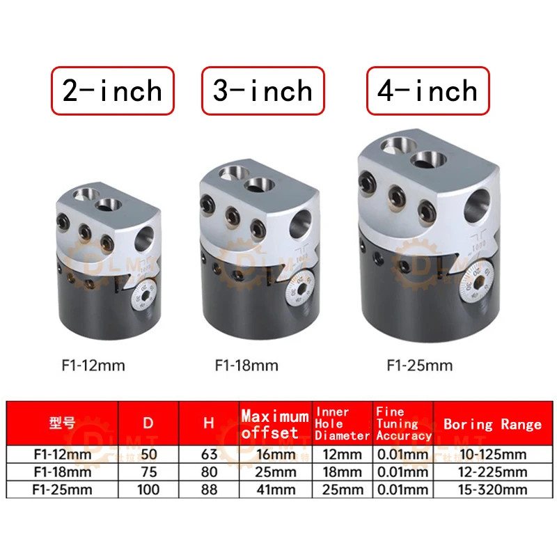 Lathe F1 Boring Rough Head 50mm 75mm 2/3 Inch Milling Machine Tool Hex Wrench