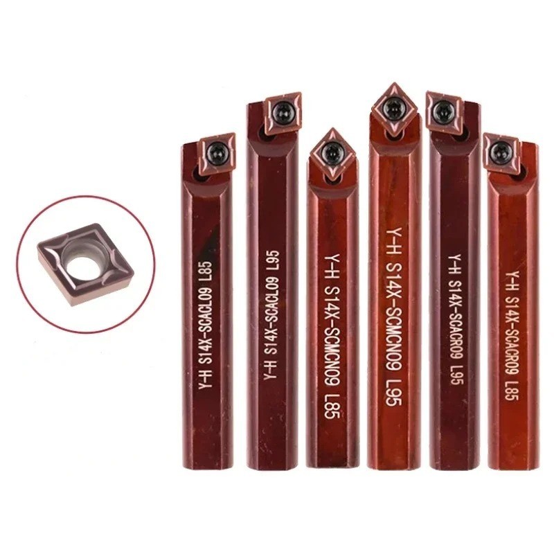 4/5PCS CNC Inner Hole Boring Tools S12X S14X SCACR09 SCMCN09 SCACL09 Inserts