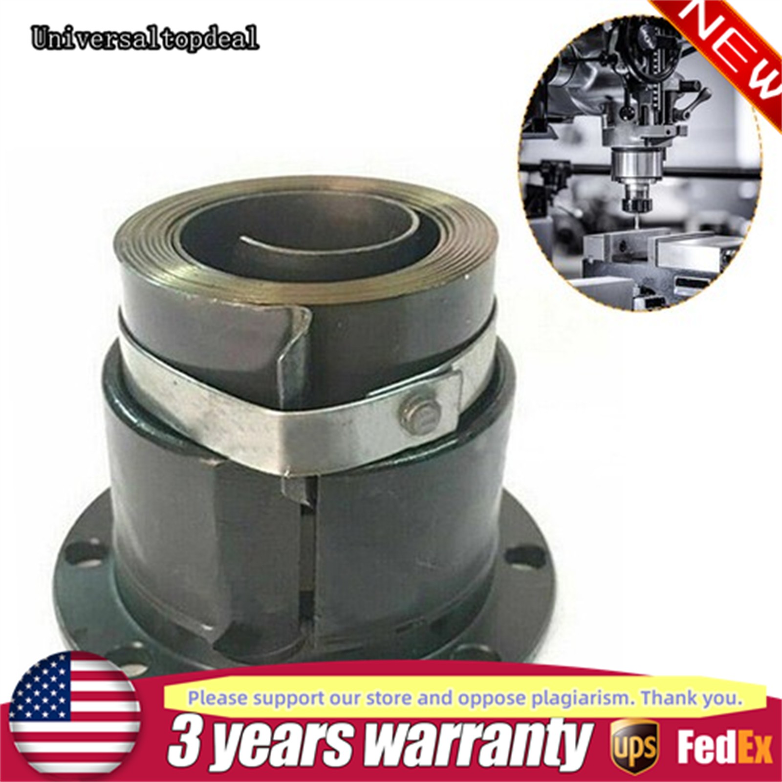 25mm Mill Milling Machine Part Clock Spring W/ Steel Housing For Bridgeport