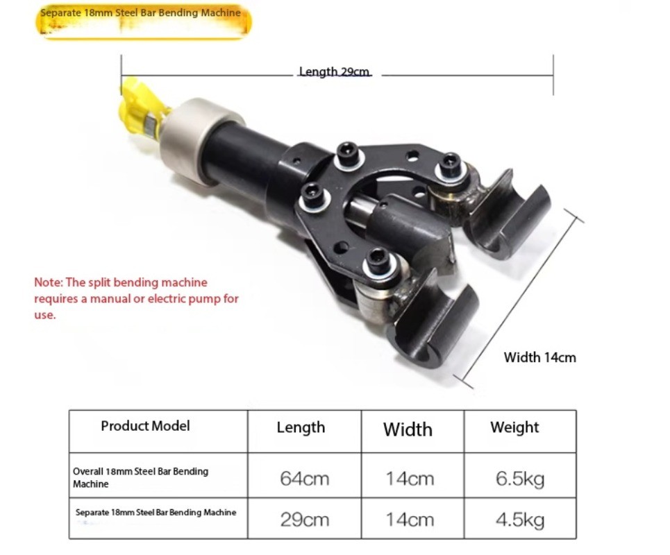 Model 18 Manual Rebar Bender: Electric, Portable, Hand-Held Bender