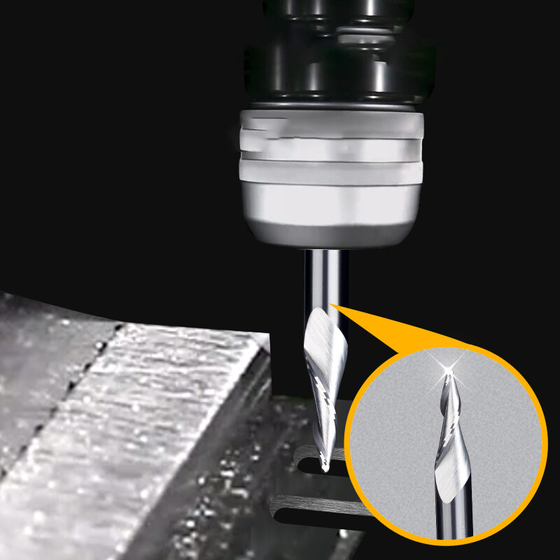 Tapered Ball Nose End Mill 2 Flute 6mm Shank Carbide End Mill Spiral Router Bit