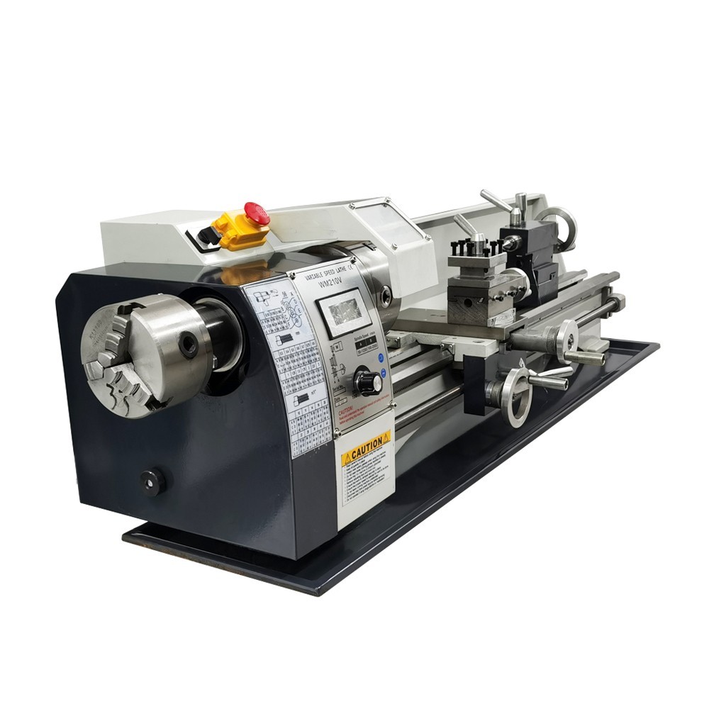 110V Variable Speed Lathe 1100W WM210V Double Chuck Metal Lathe 8″*32″