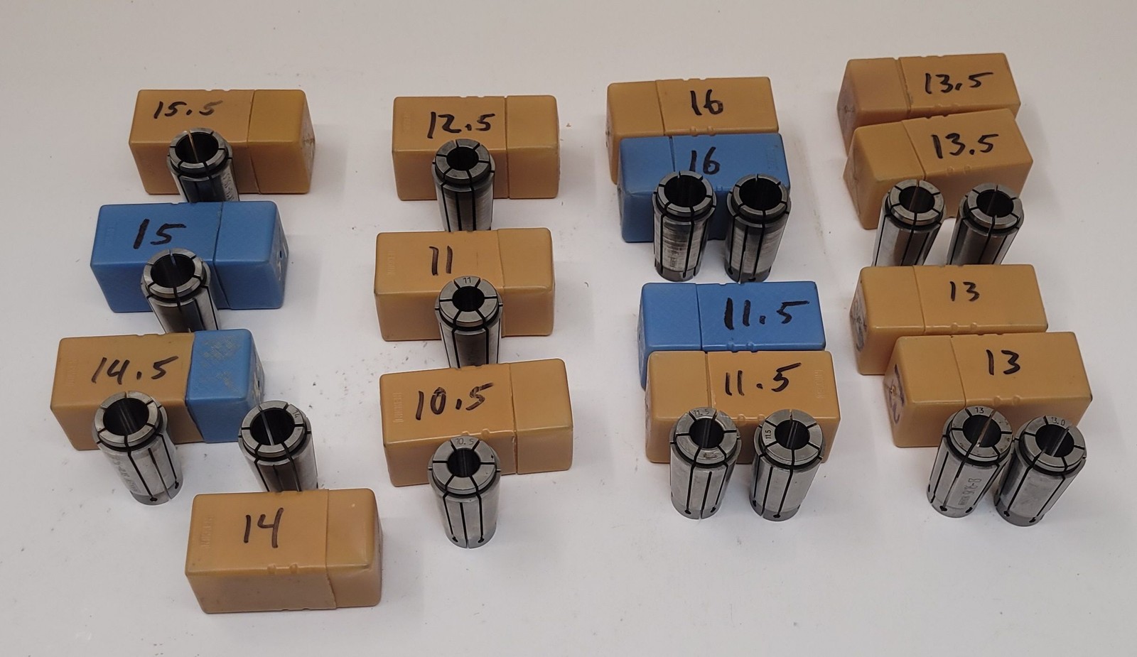 NIKKEN SK16 Collets – Set of 15 – Various Sizes