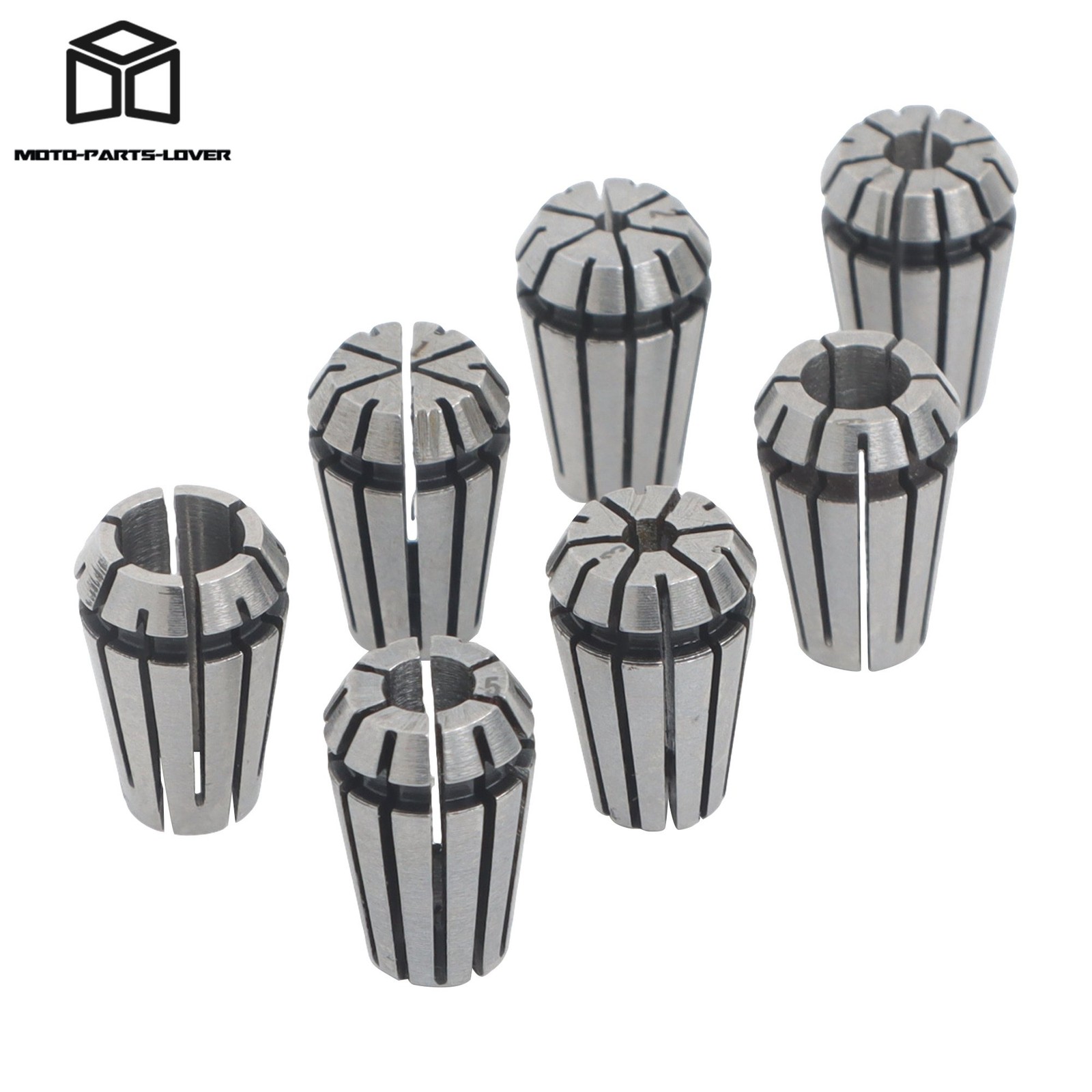 ER11 Spring Collets 1mm 2mm 3mm 4mm 5mm 6mm 7mm 7pcs Set