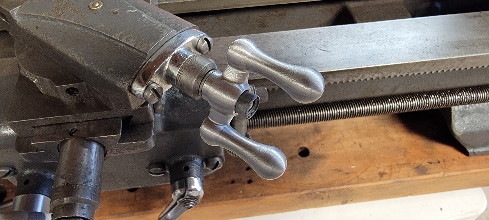 Atlas Craftsman 618 6″ Lathe Compound Slide Crank, Thumb Hand Wheel